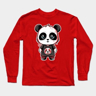 Goth Cute Panda Long Sleeve T-Shirt